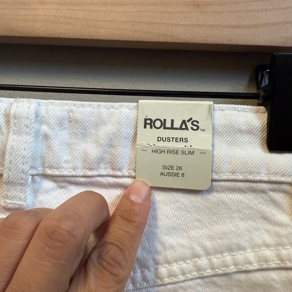 Rolla’s Size 26 Dusters High Rise Slim Straight‎ Jean in Vintage White New - Picture 7 of 8
